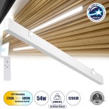 GLOBOSTAR® FELIX 61029-W Μοντέρνο Γραμμικό Φωτιστικό Τοίχου - Απλίκα LED 54W 5400lm 120° AC 220-240V IP20 Ρυθμιζόμενο Λευκό CCT με Χειριστήριο από 2700K έως 6000K Dimmable - Lumileds SMD Chip - Λευκό Ματ - Μ120 x Π3.5 x Υ7cm - 3 Χρόνια Εγγύηση