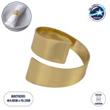 GloboStar® COUVERT 35010 Δαχτυλίδι Πετσέτας Μεταλλικό Χρυσό Φ5 x H4.5cm