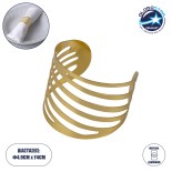 GloboStar® VAISSELLE 35013 Δαχτυλίδι Πετσέτας Μεταλλικό Χρυσό Φ4.9 x H4cm