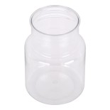 GloboStar® GRACE 35607 Διακοσμητικό Βάζο Πλαστικό Διάφανο Φ8.5 x Υ12cm