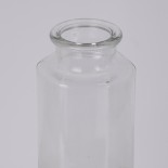 GloboStar® LUCY 35618 Διακοσμητικό Βάζο Γυάλινο Διάφανο με Σχοινί Φ5.8 x Υ19.6cm
