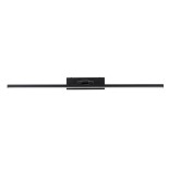 GloboStar® ELLIS 60444 Μοντέρνο Φωτιστικό Τοίχου - Απλίκα Καθρέπτη Μπάνιου - Πίνακα LED 12W 1400lm 120° AC 220-240V IP44 Μ60 x Π16 x Υ6cm - Φυσικό Λευκό 4500K - Μαύρο - 3 Χρόνια Εγγύηση