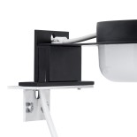 GloboStar® KIARA 60400 Μοντέρνο Φωτιστικό Τοίχου - Απλίκα Καθρέπτη Μπάνιου με 3 Τρόπους Τοποθέτησης LED 5W 560lm 120° AC 220-240V IP44 Μ10 x Π13 x Υ3cm - Φυσικό Λευκό 4500K - Μαύρο - 3 Years Warranty