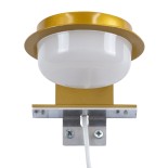 GloboStar® KIARA 60401 Μοντέρνο Φωτιστικό Τοίχου - Απλίκα Καθρέπτη Μπάνιου με 3 Τρόπους Τοποθέτησης LED 5W 560lm 120° AC 220-240V IP44 Μ10 x Π13 x Υ3cm - Φυσικό Λευκό 4500K - Χρυσό - 3 Years Warranty