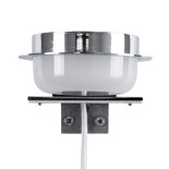 GloboStar® KIARA 60402 Μοντέρνο Φωτιστικό Τοίχου - Απλίκα Καθρέπτη Μπάνιου με 3 Τρόπους Τοποθέτησης LED 5W 560lm 120° AC 220-240V IP44 Μ10 x Π13 x Υ3cm - Φυσικό Λευκό 4500K - Χρώμιο Νίκελ - 3 Years Warranty