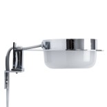 GloboStar® KIARA 60402 Μοντέρνο Φωτιστικό Τοίχου - Απλίκα Καθρέπτη Μπάνιου με 3 Τρόπους Τοποθέτησης LED 5W 560lm 120° AC 220-240V IP44 Μ10 x Π13 x Υ3cm - Φυσικό Λευκό 4500K - Χρώμιο Νίκελ - 3 Years Warranty