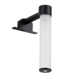 GloboStar® ELSA 60404 Μοντέρνο Φωτιστικό Τοίχου - Απλίκα Καθρέπτη Μπάνιου - Πίνακα 1 x G9 360° AC 220-240V IP44 Μ3.5 x Π13.5 x Υ20cm - Μαύρο - 5 Years Warranty