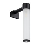 GloboStar® ELSA 60404 Μοντέρνο Φωτιστικό Τοίχου - Απλίκα Καθρέπτη Μπάνιου - Πίνακα 1 x G9 360° AC 220-240V IP44 Μ3.5 x Π13.5 x Υ20cm - Μαύρο - 5 Years Warranty