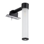 GloboStar® ELSA 60404 Μοντέρνο Φωτιστικό Τοίχου - Απλίκα Καθρέπτη Μπάνιου - Πίνακα 1 x G9 360° AC 220-240V IP44 Μ3.5 x Π13.5 x Υ20cm - Μαύρο - 5 Years Warranty