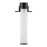 GloboStar® ELSA 60404 Μοντέρνο Φωτιστικό Τοίχου - Απλίκα Καθρέπτη Μπάνιου - Πίνακα 1 x G9 360° AC 220-240V IP44 Μ3.5 x Π13.5 x Υ20cm - Μαύρο - 5 Years Warranty