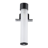 GloboStar® ELSA 60404 Μοντέρνο Φωτιστικό Τοίχου - Απλίκα Καθρέπτη Μπάνιου - Πίνακα 1 x G9 360° AC 220-240V IP44 Μ3.5 x Π13.5 x Υ20cm - Μαύρο - 5 Years Warranty