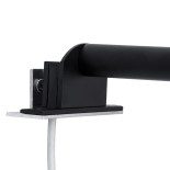 GloboStar® ELSA 60404 Μοντέρνο Φωτιστικό Τοίχου - Απλίκα Καθρέπτη Μπάνιου - Πίνακα 1 x G9 360° AC 220-240V IP44 Μ3.5 x Π13.5 x Υ20cm - Μαύρο - 5 Years Warranty