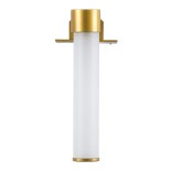 GloboStar® ELSA 60405 Μοντέρνο Φωτιστικό Τοίχου - Απλίκα Καθρέπτη Μπάνιου - Πίνακα 1 x G9 360° AC 220-240V IP44 Μ3.5 x Π13.5 x Υ20cm - Χρυσό - 5 Years Warranty