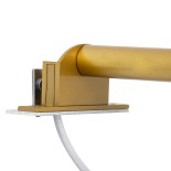GloboStar® ELSA 60405 Μοντέρνο Φωτιστικό Τοίχου - Απλίκα Καθρέπτη Μπάνιου - Πίνακα 1 x G9 360° AC 220-240V IP44 Μ3.5 x Π13.5 x Υ20cm - Χρυσό - 5 Years Warranty