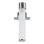 GloboStar® ELSA 60406 Μοντέρνο Φωτιστικό Τοίχου - Απλίκα Καθρέπτη Μπάνιου - Πίνακα 1 x G9 360° AC 220-240V IP44 Μ3.5 x Π13.5 x Υ20cm - Χρώμιο Νίκελ - 5 Years Warranty