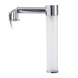 GloboStar® ELSA 60406 Μοντέρνο Φωτιστικό Τοίχου - Απλίκα Καθρέπτη Μπάνιου - Πίνακα 1 x G9 360° AC 220-240V IP44 Μ3.5 x Π13.5 x Υ20cm - Χρώμιο Νίκελ - 5 Years Warranty