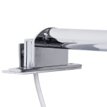 GloboStar® ELSA 60406 Μοντέρνο Φωτιστικό Τοίχου - Απλίκα Καθρέπτη Μπάνιου - Πίνακα 1 x G9 360° AC 220-240V IP44 Μ3.5 x Π13.5 x Υ20cm - Χρώμιο Νίκελ - 5 Years Warranty