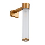 GloboStar® ELSA 60407 Μοντέρνο Φωτιστικό Τοίχου - Απλίκα Καθρέπτη Μπάνιου - Πίνακα 1 x G9 360° AC 220-240V IP44 Μ3.5 x Π13.5 x Υ20cm - Χάλκινο - 5 Years Warranty