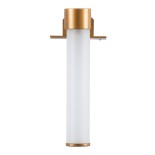 GloboStar® ELSA 60407 Μοντέρνο Φωτιστικό Τοίχου - Απλίκα Καθρέπτη Μπάνιου - Πίνακα 1 x G9 360° AC 220-240V IP44 Μ3.5 x Π13.5 x Υ20cm - Χάλκινο - 5 Years Warranty