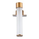 GloboStar® ELSA 60407 Μοντέρνο Φωτιστικό Τοίχου - Απλίκα Καθρέπτη Μπάνιου - Πίνακα 1 x G9 360° AC 220-240V IP44 Μ3.5 x Π13.5 x Υ20cm - Χάλκινο - 5 Years Warranty