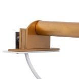 GloboStar® ELSA 60407 Μοντέρνο Φωτιστικό Τοίχου - Απλίκα Καθρέπτη Μπάνιου - Πίνακα 1 x G9 360° AC 220-240V IP44 Μ3.5 x Π13.5 x Υ20cm - Χάλκινο - 5 Years Warranty
