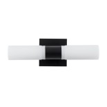 GloboStar® ANAIS 60408 Μοντέρνο Φωτιστικό Τοίχου - Απλίκα Καθρέπτη Μπάνιου - Πίνακα 2 x G9 270° AC 220-240V IP44 Μ34 x Π12 x Υ11cm - Μαύρο - 5 Years Warranty
