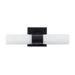 GloboStar® ANAIS 60408 Μοντέρνο Φωτιστικό Τοίχου - Απλίκα Καθρέπτη Μπάνιου - Πίνακα 2 x G9 270° AC 220-240V IP44 Μ34 x Π12 x Υ11cm - Μαύρο - 5 Years Warranty