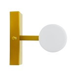 GLOBOSTAR® ANAIS 60409 Μοντέρνο Φωτιστικό Τοίχου - Απλίκα Καθρέπτη Μπάνιου με Ντουί 2 x G9 AC 220-240V IP44 - Χρυσό Βούρτσας - Μ34 x Π12 x Υ11cm