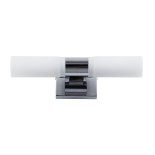 GloboStar® ANAIS 60410 Μοντέρνο Φωτιστικό Τοίχου - Απλίκα Καθρέπτη Μπάνιου - Πίνακα 2 x G9 270° AC 220-240V IP44 Μ34 x Π12 x Υ11cm - Χρώμιο Νίκελ - 5 Years Warranty