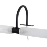 GloboStar® FLORA 60412 Μοντέρνο Φωτιστικό Τοίχου - Απλίκα Καθρέπτη Μπάνιου - Πίνακα 2 x G9 270° AC 220-240V IP44 Μ31 x Π13 x Υ12cm - Μαύρο - 5 Years Warranty