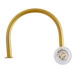 GloboStar® FLORA 60413 Μοντέρνο Φωτιστικό Τοίχου - Απλίκα Καθρέπτη Μπάνιου - Πίνακα 2 x G9 270° AC 220-240V IP44 Μ31 x Π13 x Υ12cm - Χρυσό - 5 Years Warranty