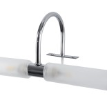 GloboStar® FLORA 60414 Μοντέρνο Φωτιστικό Τοίχου - Απλίκα Καθρέπτη Μπάνιου - Πίνακα 2 x G9 270° AC 220-240V IP44 Μ31 x Π13 x Υ12cm - Χρώμιο Νίκελ - 5 Years Warranty