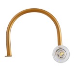 GloboStar® FLORA 60415 Μοντέρνο Φωτιστικό Τοίχου - Απλίκα Καθρέπτη Μπάνιου - Πίνακα 2 x G9 270° AC 220-240V IP44 Μ31 x Π13 x Υ12cm - Χάλκινο - 5 Years Warranty