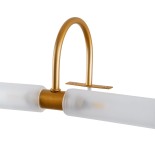 GloboStar® FLORA 60415 Μοντέρνο Φωτιστικό Τοίχου - Απλίκα Καθρέπτη Μπάνιου - Πίνακα 2 x G9 270° AC 220-240V IP44 Μ31 x Π13 x Υ12cm - Χάλκινο - 5 Years Warranty
