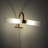 GloboStar® FLORA 60415 Μοντέρνο Φωτιστικό Τοίχου - Απλίκα Καθρέπτη Μπάνιου - Πίνακα 2 x G9 270° AC 220-240V IP44 Μ31 x Π13 x Υ12cm - Χάλκινο - 5 Years Warranty