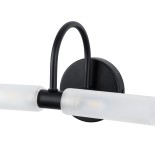 GloboStar® PAOLA 60416 Μοντέρνο Φωτιστικό Τοίχου - Απλίκα Καθρέπτη Μπάνιου - Πίνακα 2 x G9 270° AC 220-240V IP44 Μ31 x Π16 x Υ15cm - Μαύρο - 5 Years Warranty