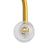 GloboStar® PAOLA 60417 Μοντέρνο Φωτιστικό Τοίχου - Απλίκα Καθρέπτη Μπάνιου - Πίνακα 2 x G9 270° AC 220-240V IP44 Μ31 x Π16 x Υ15cm - Χρυσό - 5 Years Warranty