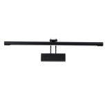 GloboStar® LAURA 60424 Μοντέρνο Φωτιστικό Τοίχου - Απλίκα Καθρέπτη Μπάνιου - Πίνακα LED 12W 1400lm 120° AC 220-240V IP44 Μ60 x Π27 x Υ13cm - Φυσικό Λευκό 4500K - Μαύρο - 3 Χρόνια Εγγύηση
