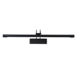 GloboStar® LAURA 60424 Μοντέρνο Φωτιστικό Τοίχου - Απλίκα Καθρέπτη Μπάνιου - Πίνακα LED 12W 1400lm 120° AC 220-240V IP44 Μ60 x Π27 x Υ13cm - Φυσικό Λευκό 4500K - Μαύρο - 3 Χρόνια Εγγύηση