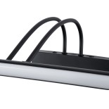 GloboStar® LAURA 60424 Μοντέρνο Φωτιστικό Τοίχου - Απλίκα Καθρέπτη Μπάνιου - Πίνακα LED 12W 1400lm 120° AC 220-240V IP44 Μ60 x Π27 x Υ13cm - Φυσικό Λευκό 4500K - Μαύρο - 3 Χρόνια Εγγύηση