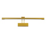 GloboStar® LAURA 60425 Μοντέρνο Φωτιστικό Τοίχου - Απλίκα Καθρέπτη Μπάνιου - Πίνακα LED 12W 1400lm 120° AC 220-240V IP44 Μ60 x Π27 x Υ13cm - Φυσικό Λευκό 4500K - Χρυσό - 3 Years Warranty