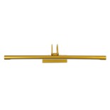 GloboStar® LAURA 60425 Μοντέρνο Φωτιστικό Τοίχου - Απλίκα Καθρέπτη Μπάνιου - Πίνακα LED 12W 1400lm 120° AC 220-240V IP44 Μ60 x Π27 x Υ13cm - Φυσικό Λευκό 4500K - Χρυσό - 3 Years Warranty