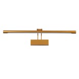 GloboStar® LAURA 60427 Μοντέρνο Φωτιστικό Τοίχου - Απλίκα Καθρέπτη Μπάνιου - Πίνακα LED 12W 1400lm 120° AC 220-240V IP44 Μ60 x Π27 x Υ13cm - Φυσικό Λευκό 4500K - Χάλκινο - 3 Years Warranty