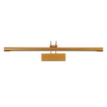GloboStar® LAURA 60427 Μοντέρνο Φωτιστικό Τοίχου - Απλίκα Καθρέπτη Μπάνιου - Πίνακα LED 12W 1400lm 120° AC 220-240V IP44 Μ60 x Π27 x Υ13cm - Φυσικό Λευκό 4500K - Χάλκινο - 3 Years Warranty