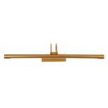 GloboStar® LAURA 60427 Μοντέρνο Φωτιστικό Τοίχου - Απλίκα Καθρέπτη Μπάνιου - Πίνακα LED 12W 1400lm 120° AC 220-240V IP44 Μ60 x Π27 x Υ13cm - Φυσικό Λευκό 4500K - Χάλκινο - 3 Years Warranty