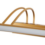 GloboStar® LAURA 60427 Μοντέρνο Φωτιστικό Τοίχου - Απλίκα Καθρέπτη Μπάνιου - Πίνακα LED 12W 1400lm 120° AC 220-240V IP44 Μ60 x Π27 x Υ13cm - Φυσικό Λευκό 4500K - Χάλκινο - 3 Years Warranty