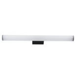 GloboStar® MABEL 60428 Μοντέρνο Φωτιστικό Τοίχου - Απλίκα Καθρέπτη Μπάνιου - Πίνακα LED 12W 1400lm 270° AC 220-240V IP44 Μ60 x Π10 x Υ5cm - Φυσικό Λευκό 4500K - Μαύρο - 3 Χρόνια Εγγύηση