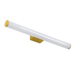 GloboStar® MABEL 60429 Μοντέρνο Φωτιστικό Τοίχου - Απλίκα Καθρέπτη Μπάνιου - Πίνακα LED 12W 1400lm 270° AC 220-240V IP44 Μ60 x Π10 x Υ5cm - Φυσικό Λευκό 4500K - Χρυσό - 3 Years Warranty