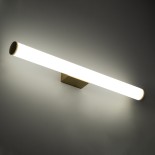 GloboStar® MABEL 60429 Μοντέρνο Φωτιστικό Τοίχου - Απλίκα Καθρέπτη Μπάνιου - Πίνακα LED 12W 1400lm 270° AC 220-240V IP44 Μ60 x Π10 x Υ5cm - Φυσικό Λευκό 4500K - Χρυσό - 3 Years Warranty