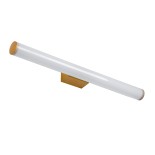 GloboStar® MABEL 60431 Μοντέρνο Φωτιστικό Τοίχου - Απλίκα Καθρέπτη Μπάνιου - Πίνακα LED 12W 1400lm 270° AC 220-240V IP44 Μ60 x Π10 x Υ5cm - Φυσικό Λευκό 4500K - Χάλκινο - 3 Years Warranty